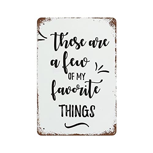 Vintage These Are A Few Of My Favorite Things Retro Poster Art Aluminum Sign