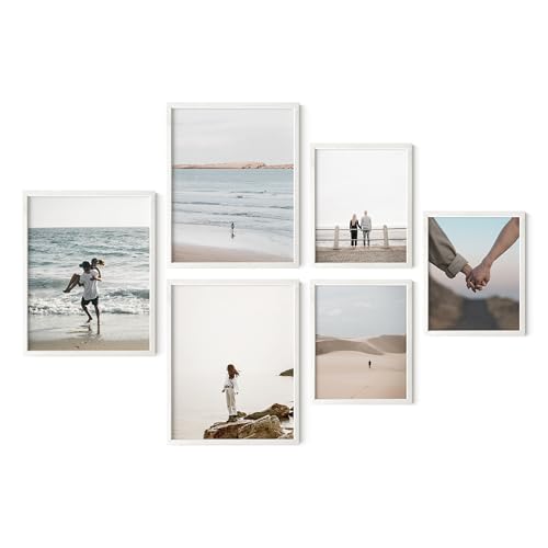 HAUS AND HUES Three 8x10, Three 11x14 - Framed White