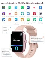 KALINCO Smartwatch Herren Damen, Blutdruckuhr mit Bluetooth-Telefonie, AI Fitness Tracker mit Herzfrequenz SpO2 Stress, 100+ Sportmodi Fitnessuhr,Weltuhr, Schlafanalyse, Geschenkideen für iOS Android – Ansicht 4