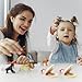Vaguelly 4 PCS Castanets Wood Percussion Orff Music Instrument Children Adults Fingers Castanets with String