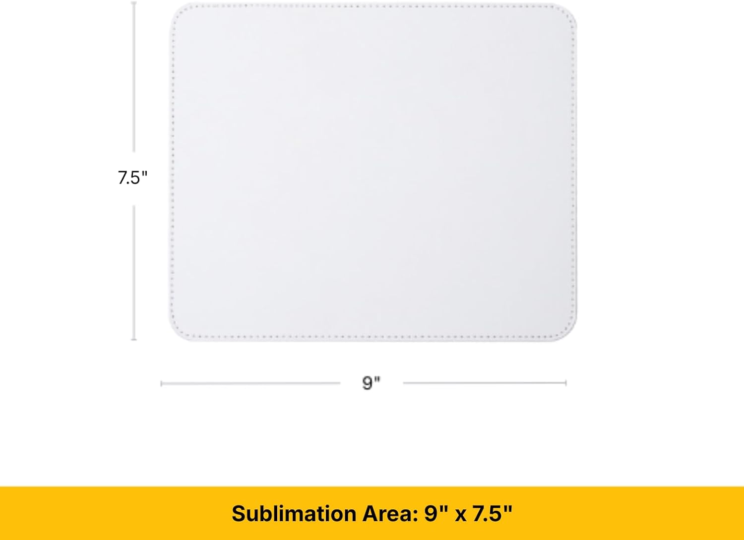Craft Express Sublimation Blank Leather Mouse Pad White Top Black Bottom PU Leather Desk Mousepad Ready for Heat Press Personalization. (12)