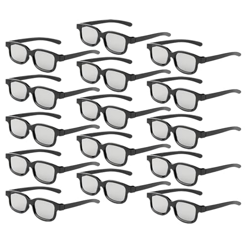 Gafas 3D pasivas polarizadas circulares para cine RealD y proyectores de televisión en pack de 15