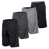 Athletic Shorts for Men - 4 Pack Men's Activewear Quick Dry Basketball Shorts - Workout, Gym, Runnin