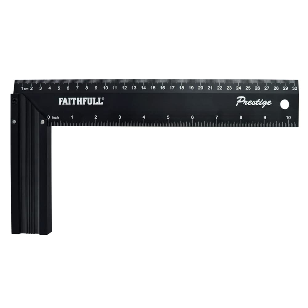 Faithfull Anodised Black Prestige Try Square Black Aluminium 300Mm (12In)
