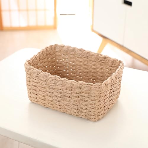 Cestas trenzadas de 4/5 unidades apilables hechas de materiales naturales 6
