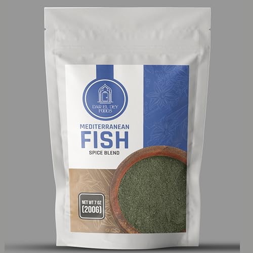Mediterranean All Purpose Seafood Seasoning - XL Family Size 7oz (200g) - Perfect for Seafood, Marinades, Stews - Non-GMO - Reseable Bag -
