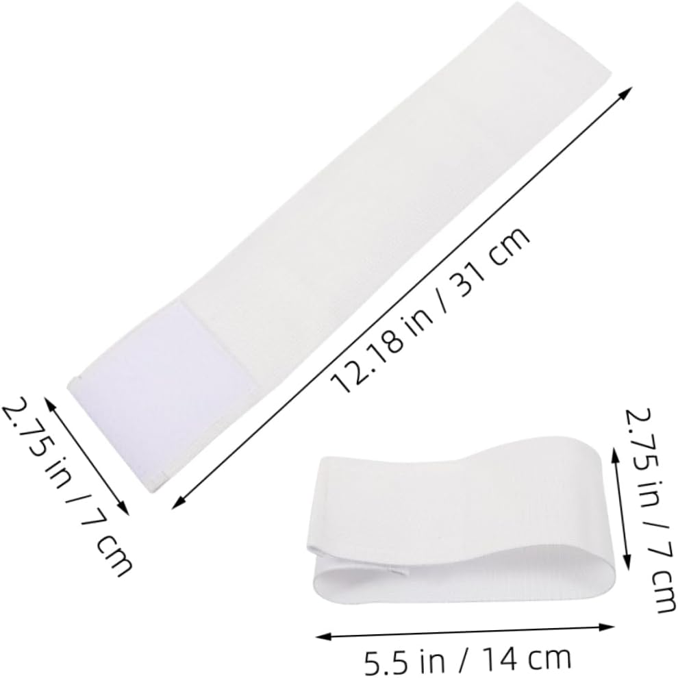 SUPVOX 5pcs Elastic Blank Soccer Armbands for Team Sports White Mourning Armbands for for Soccer and Basketball Teams