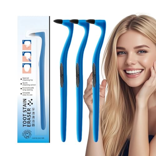 3PC Teeth Cleaning Sticks,Teeth Cleaning Kit,Dental Plaque Tool,Tartar Eraser Polisher,Manual Whitening Oral Care,Professional Tooth Stain Eraser Polisher Kit for Home Use