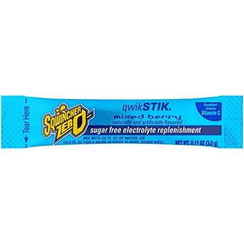 Sqwincher Sqweeze Electrolyte Freezer Pops, Variety Pack, 5 Bags Of 10, (50 Total Freezer Pops) & Zero Qwik Stik Sugar Free, Mixed Berry.11 0Z (Pack Of 50) #TOP5