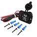 Produktbild MMOBIEL USB Steckdose für Motorrad und Auto - KFZ Dual USB 12V / 24V Zigarettenanzünder Ladegerät Adapter - High Speed Charger für Auto, Motorrad, Marine, Wohnmobil, LKW usw