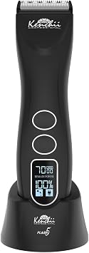 Kenchii Flash 5 Matte Black 5-in-1 Pet Grooming Clipper Digital LCD Stay-Cool Blade Precision Pet Grooming Trim, Shape, Sleek and Ergonomic Design