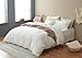 DAPU 100% Linen Duvet Cover Set - Pure Natural French Flax Linen with 8 Corner Ties and Zipper Closure Soft Breathable Durable for Hot Sleepers 1 Duvet Cover 2 Pillowcases (White, Full/Queen)