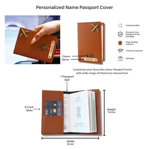 Image of AICA Personalised Name & Charm Womens Leather Combo Gift Set (Tanbrown) | Gifts for Women| Customised Gift Hamper for Woman