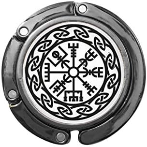 Bussola borsa gancio simbolo runa amuleto collier borsa gancio in vetro cabochon uomo donna runa gioielli minimalista, gancio borsa delicato, N237