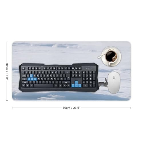 Desk Pad Protector Alfombrilla Mouse 24x12 Pulgadas Blanco miniatura 2
