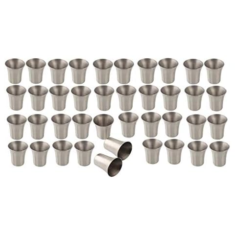 Communion Ware Set of 80 Wine Serving Cups - Stainless Steel Cover