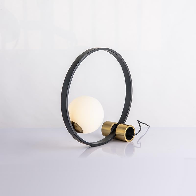 Lampada da Tavolo Moderna Semplice e Creativa con Sfera di Vetro Artistica Soggiorno Comodino for Camera Letto