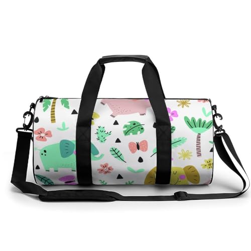 Duffel bag éléphant de dessin animé résistant pour transporter vos affaires de sport