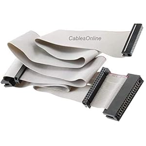 CablesOnline 24-inch Universal Floppy Drive Ribbon Cable for 3.5 or 5.25in Drives, FF-001