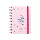 agenda wonderful carrefour Contiene 368 páginas frases diarias motivacionales bolsillo interior transparente regla de plástico interior 8 hojas de pegatinas separadores con pestaña para cada mes blocs de notas adhesivas