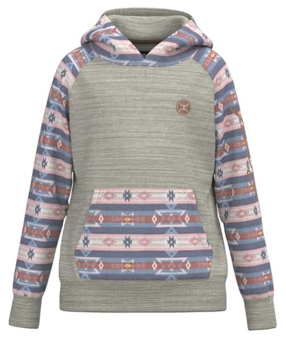 Cream 'Summit' Sweatshirt with Pink, Grey Aztec Pattern by Hooey