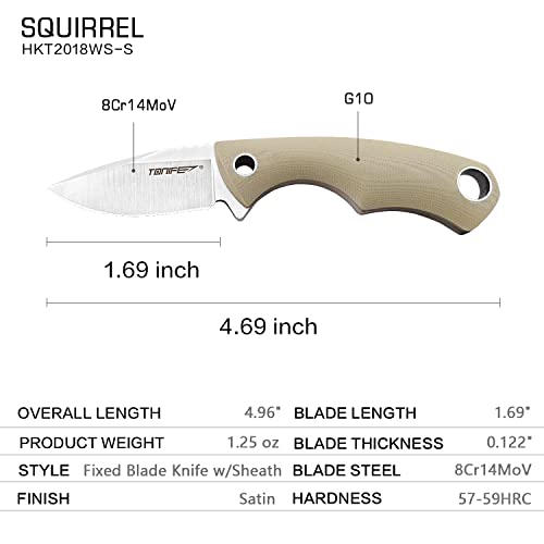 TONIFE-Neck-Knife-Mini-Outdoor-Survival-Fixed-Blade-Knife-EDC-Knife-High-Hardness-Sharp-Blade-17-Portable-Neck-Knife-with-Kydex-Sheath-and-Ball-Chain-warm-sand