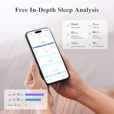 جهاز مراقبة الأطفال Sense-U Pro (طويل المدى) يتتبع حركة التنفس والانقلاب ودرجة الحرارة في أي مكان من أجل نوم أفضل، جهاز تعقب ذكي بسيط مع اهتزاز الإثارة وتنبيهات مسموعة وتحليل النوم