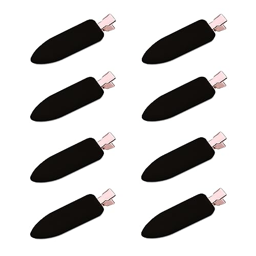 Ainiya Large No Bend Hair Clip,3.2 Inch No Crease Hair Clips Big Creaseless Hair Styling Accessories Black Alligator Clips For Makeup Application (8 Pack) #TOP1