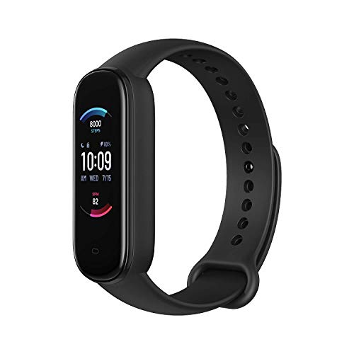 Amazfit Band 5 - ブラック ミッドナイト ブラック - NFC と血中酸素飽和度を備えたアクティビティ ブレスレット - 内蔵 Alexa 音声アシスタント