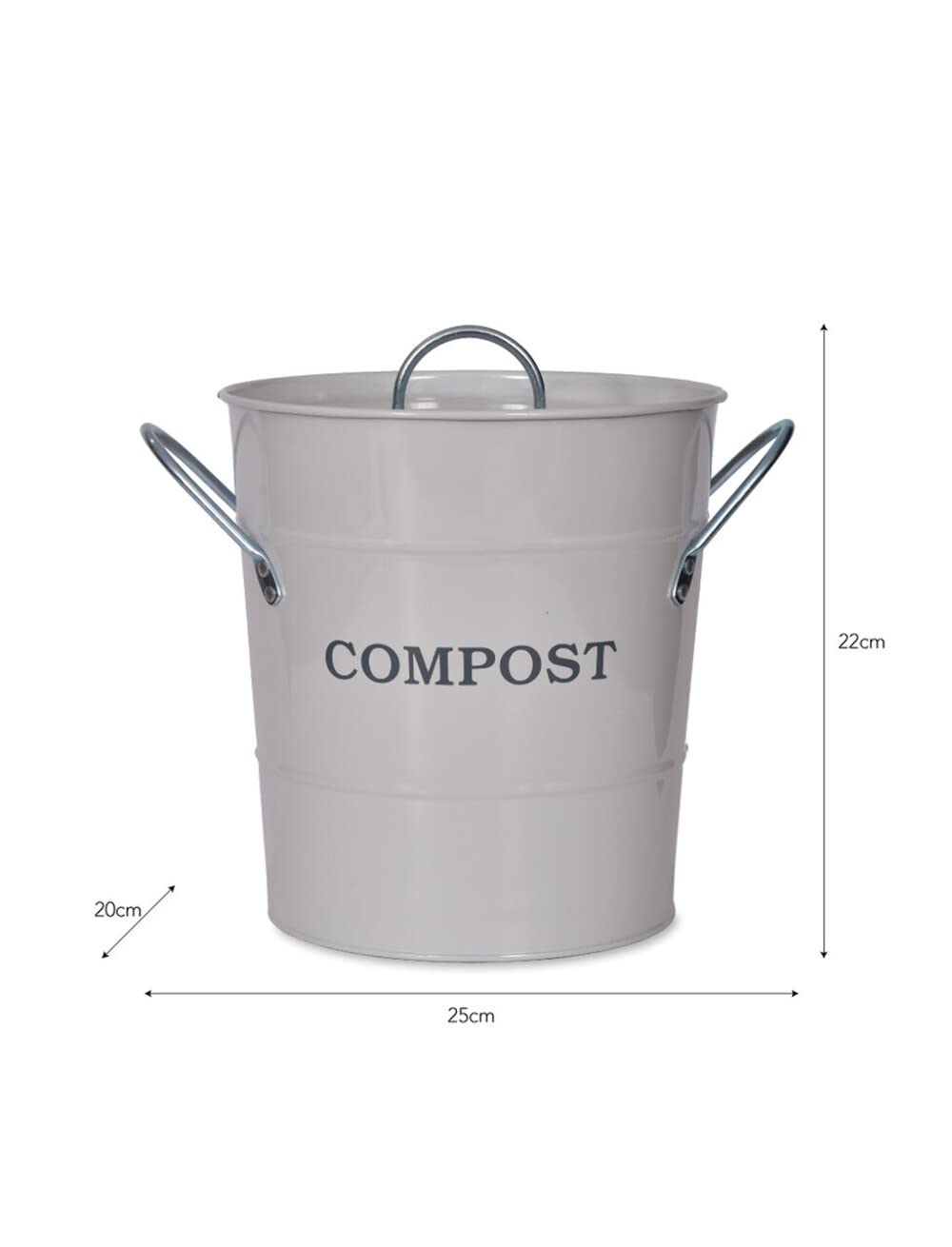 Garden Trading - Cubo de composta, Acero con Recubrimiento de Polvo, Tiza, Talla única