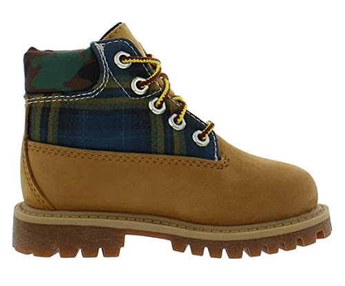Image of Timberland Premium 6 in Wp L /F Infant /Toddler Shoes Size 5, Color: Wheat Nubuck-Orange