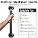 Metal Industrial Stairs Grab Wall Handrail Staircase Steps Indoor Exterior Outdoor Deck Hand Rail Safety Grab Bar Handle for Stairs Bars Wall Elderly Grab Frame Pipe (12 Inch 2 Pack Anti-Slip)