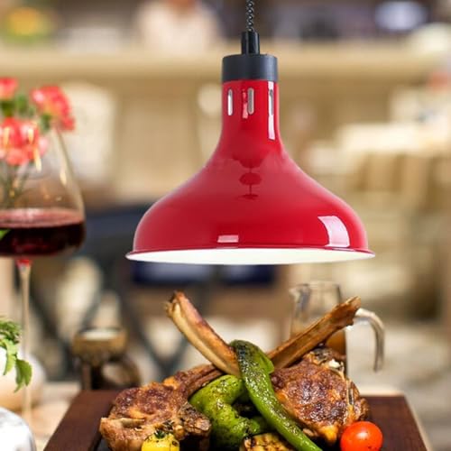 Lampe chauffante buffet rouge rétractable E27 contre les plats froids - 3