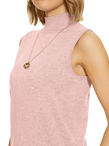Image of INKOFF Sleeveless Mock Neck Turtleneck Knit Tops Women Dressy Casual Sweater Vest Business Work Tank