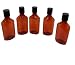 Caribbean Coastal Delights Oval Pharmacy Plastic Bottles - 6 oz-Squeezable- Amber Liquid Medicine Bottle - Pack of 5