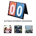 SEWACC Scoreboard for Basketball Baseball Tennis 2-Digital Portable Table Top Scoreboard Flipper for Sports