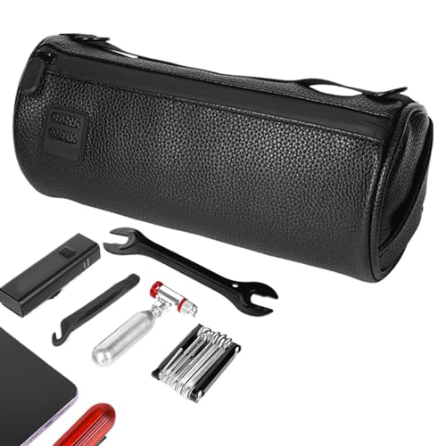 Bolsa de manillar - Accesorios de ciclismo de cuero PU 1,8 L | Bolsa de bicicleta de carretera bolsa de marco de manillar | para viajes urbanos al aire libre, scooter eléctrico, equitación, viaje,