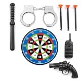 8 Pcs Police Pretend Play Set Pistol Costume Accessories Party Supplies Birthday Party Supplies