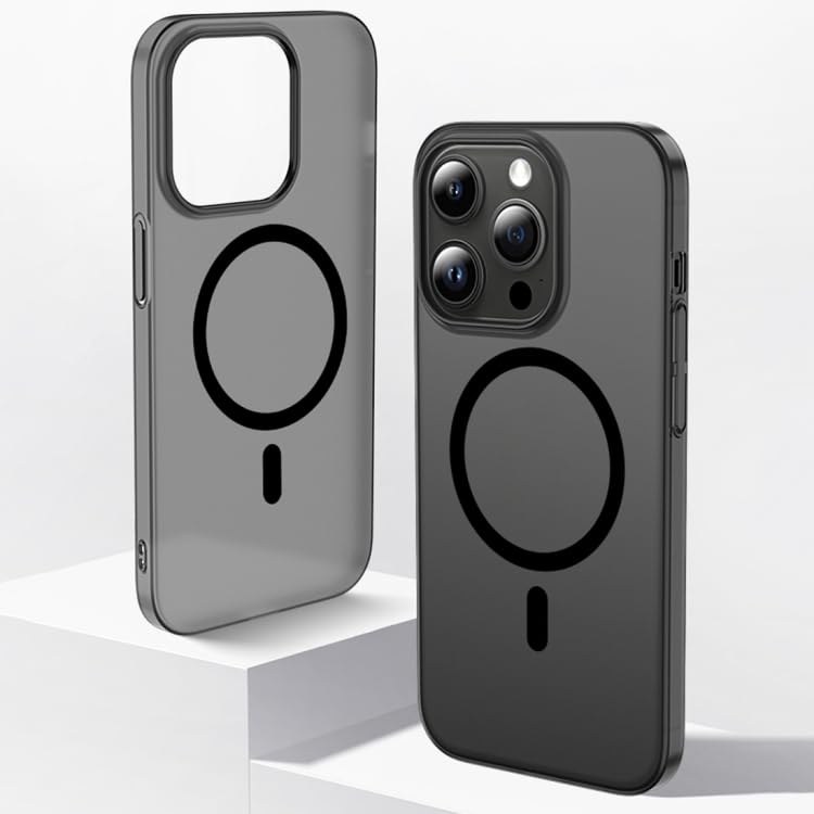 Image of Ultra-Slim Matte Finish Case for iPhone 16 Pro | Paper Thin Lightweight Cover | MagSafe Compatible | Luxury Soft Touch Back (Black)