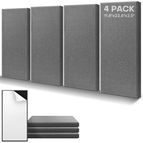 Fiberglass Acoustic Panels for Soundproofing (4-Pack)