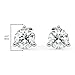 Certified 4.0 Cttw Near Colorless Round Brilliant-Cut Lab Created Diamond 14K Gold Martini-Set 3-Prong Stud Earrings (G-H Color, VS1-VS2 Clarity) - 14K White Gold