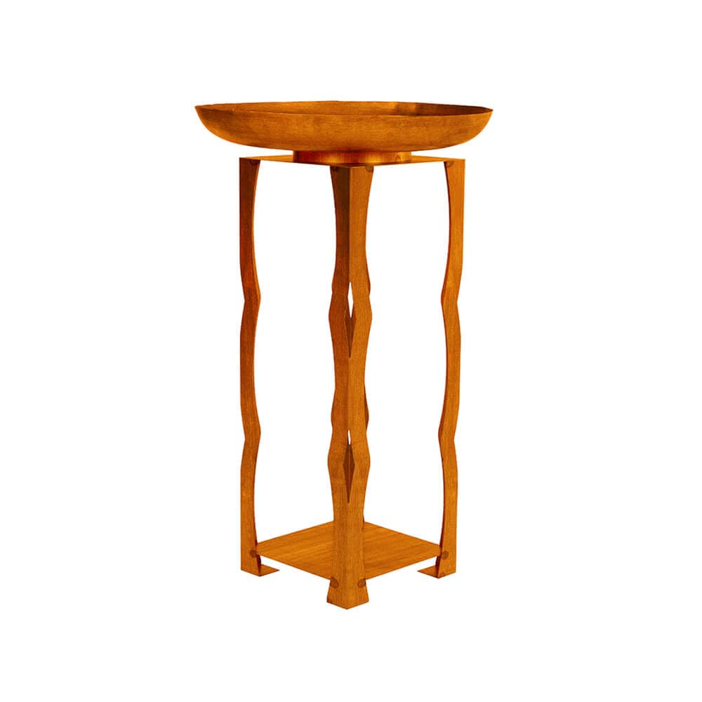 Home Deluxe - Rost Feuerschale - FRANK, Maße: 34 x 91 x 34 cm I Feuerkorb Feuerstelle Feuertonne