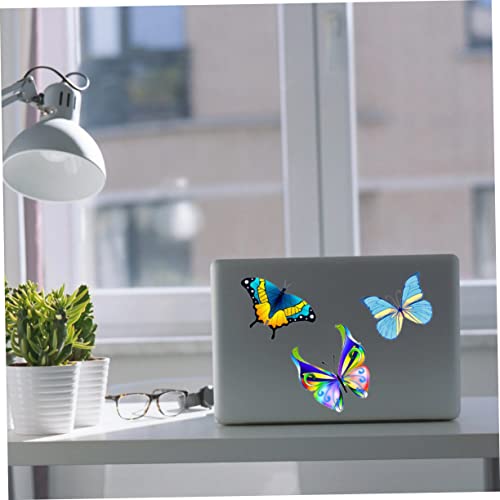 Generic 100 Peças Adesivo De Borboleta À Prova D'Água Decoração Botânica Decorações De Janela Adesi