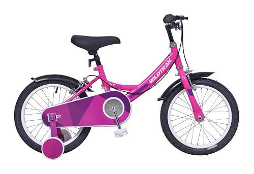 Wildtrak - Bicicleta 16 pulgadas para niñas de 3 a 7 años con ruedines con ruedines - Rosa