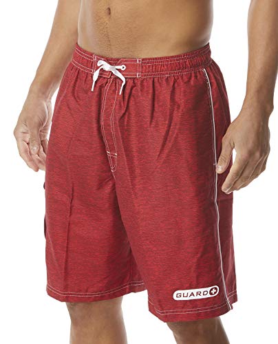 Tyr Men's Standard Guard Tahoe Challenger Swim Short, Red, X-Large #TOP17
