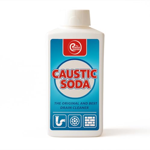 Powerful Drain Cleaner & Unblocker l 1KG Caustic Soda | Fast-Acting Heavy-Duty Sink & Drain Cleaner | Strong & Effective | The Original & Best l Works 3x Better Than Bleach (Packaging Varies)