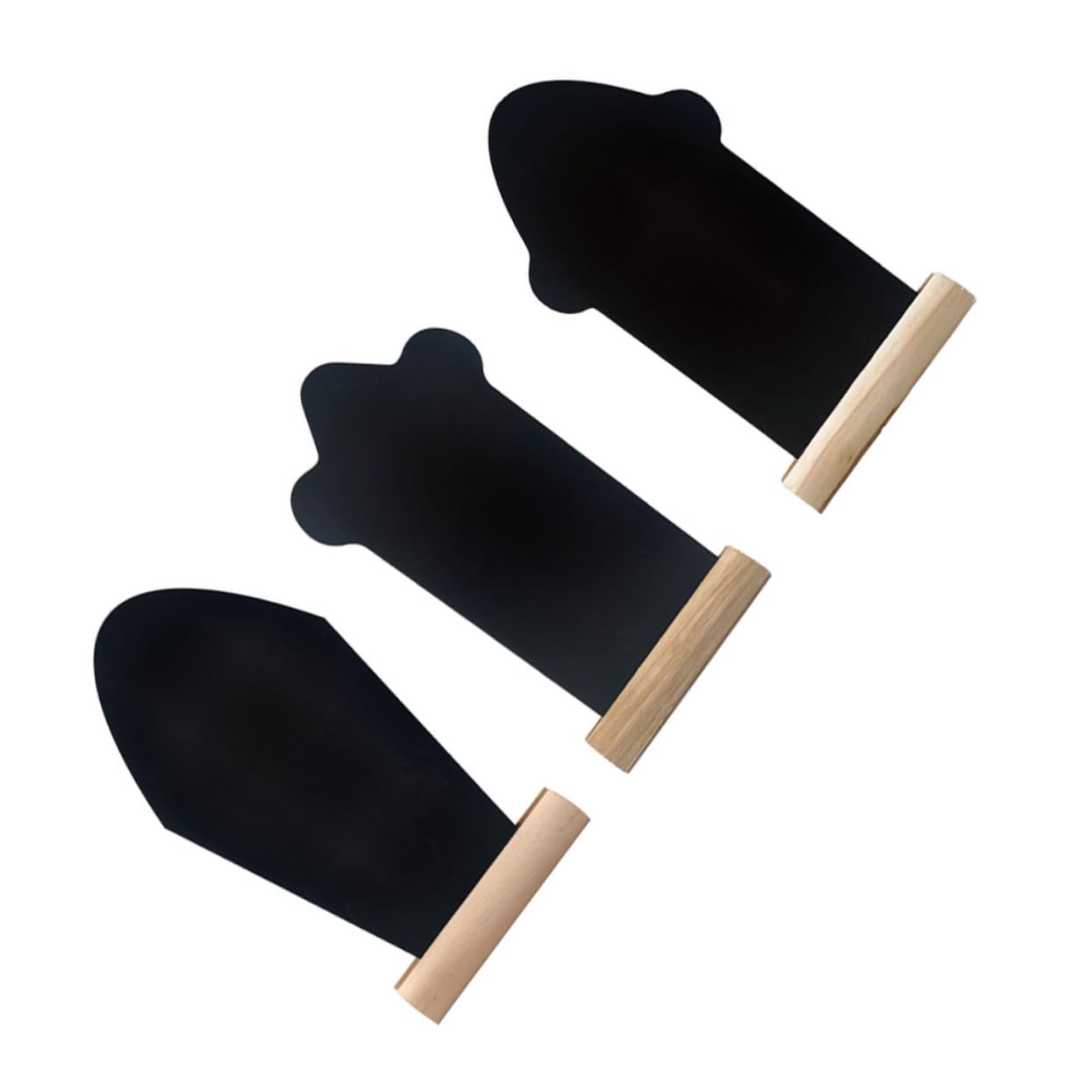 Angoily Mini Tombstones Blackboard 3pcs Wooden Chalkboard Signs Modern Board Decor for Room
