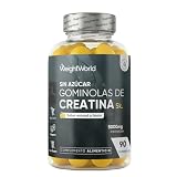 Gominolas de Creatina Monohidratada 5000mg - Gomitas Pre Entreno Sabor Limón de Creatina Monohidrato Sin Azúcar ni Gluten - Suplemento para el Gym, Sin OGM