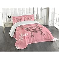 ABAKUHAUS Japonais Couvre-lit Matelassé, Fleurs Branch Sakura, Décoratif 3 Pièces avec 2 Taies d'Oreillers, King, Rose Brun Foncé ABAKUHAUS Japonais Couvre-lit Matelassé, Fleurs Branch Sakura, Décoratif 3 Pièces avec 2 Taies d'Oreillers, King, Rose Brun Foncé
