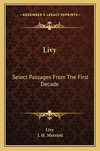 Livy: Select Passages From The First Decade